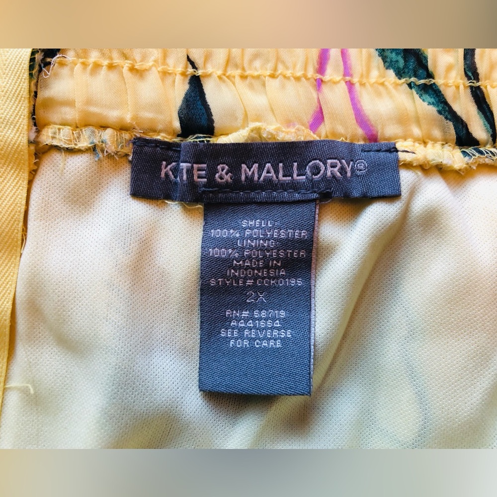 Kate & Mallory Ruffled Summer Chiffon Skirt Sz 2X 🌼Flowers Asymmetrical Bottom - Picture 11 of 11
